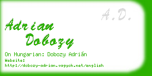 adrian dobozy business card